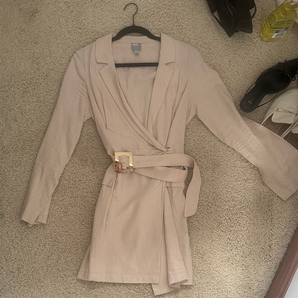 ASOS Beige Wrap Dress
